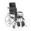 Deluxe Reclining Wheelchair with Commode