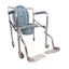 Commode Chair Height Adjustable with Wheel & Footrest