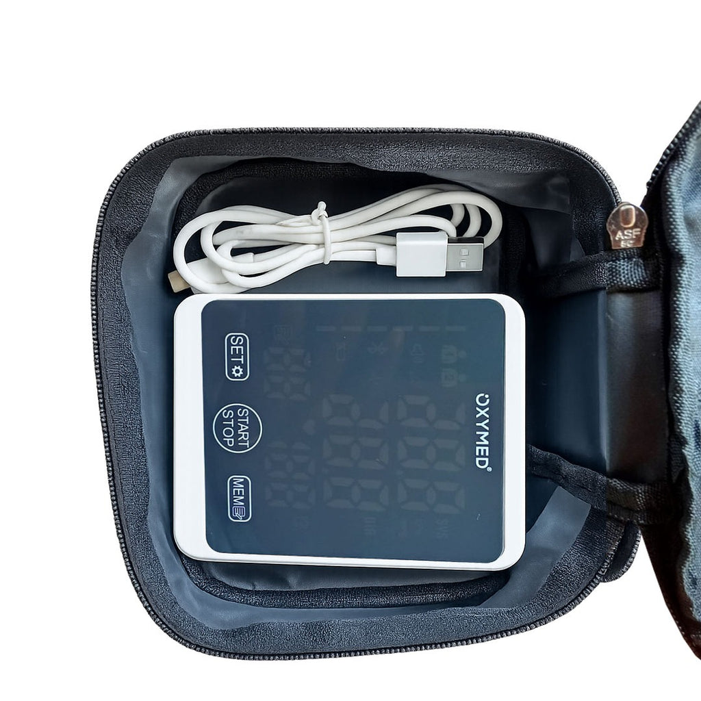 Oxymed Fully Automatic Digital Blood Pressure Monitor for Home Use – Upper Arm BP Machine with Large LED, Memory Storage & Hypertension Indicator