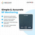 Oxymed Fully Automatic Digital Blood Pressure Monitor for Home Use – Upper Arm BP Machine with Large LED, Memory Storage & Hypertension Indicator